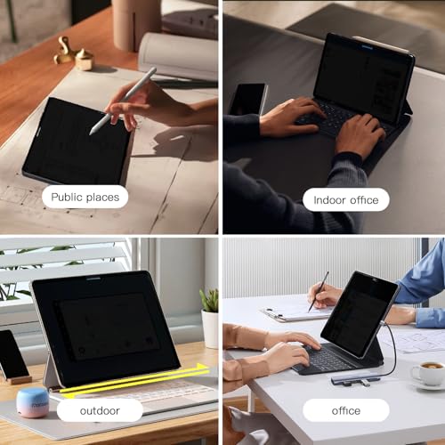 Image of 360 Privacy Screen Protector for iPad Pro 13 inch M4 7th Generation, iPad Pro 13 Inch 2024 Privacy Filter Screen Protector Anti Blue Light Anti-Spy