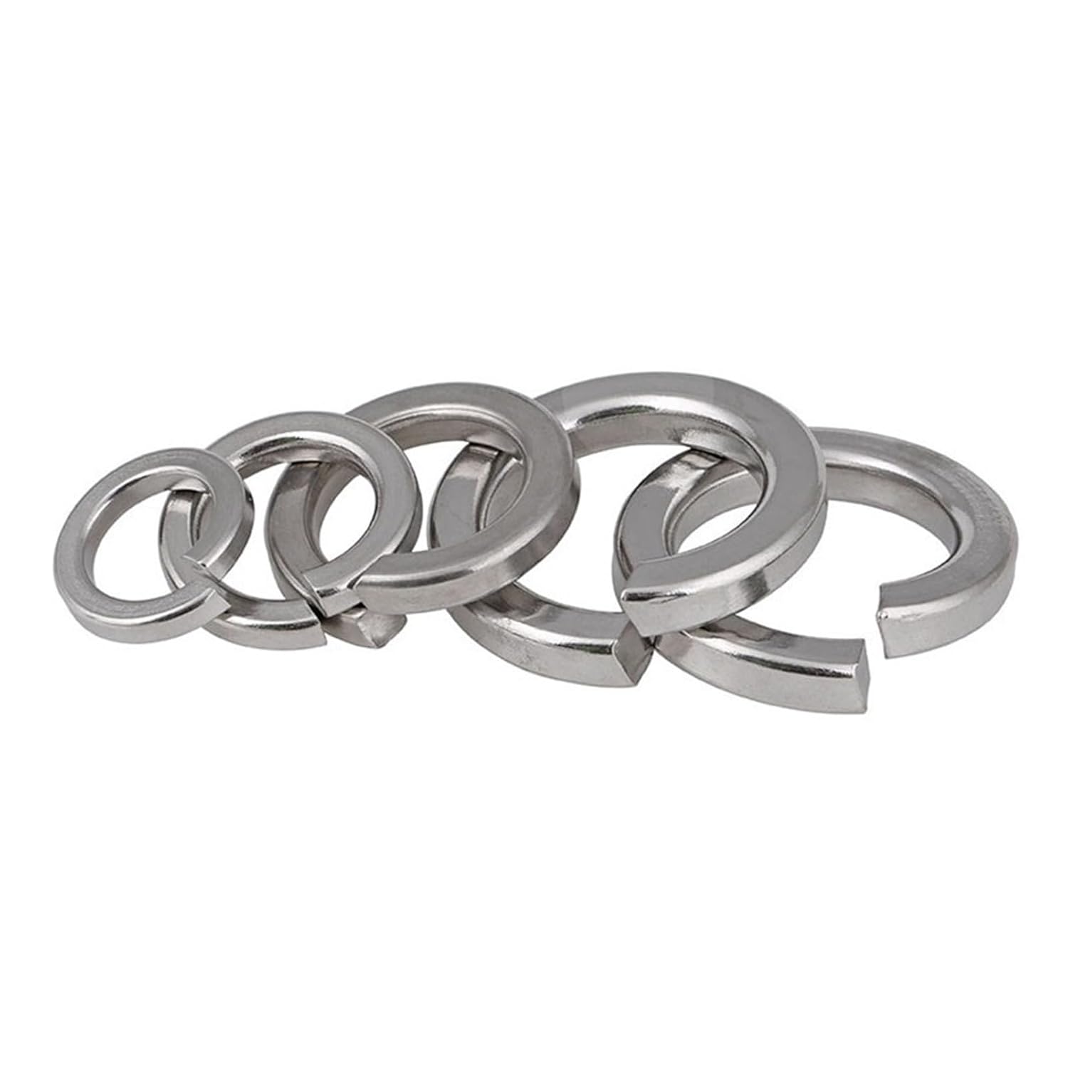 Spring Lock Washers GB93 304 Stainless Steel Spring Split Lock Washer Elastic Gasket(200pcs M5)