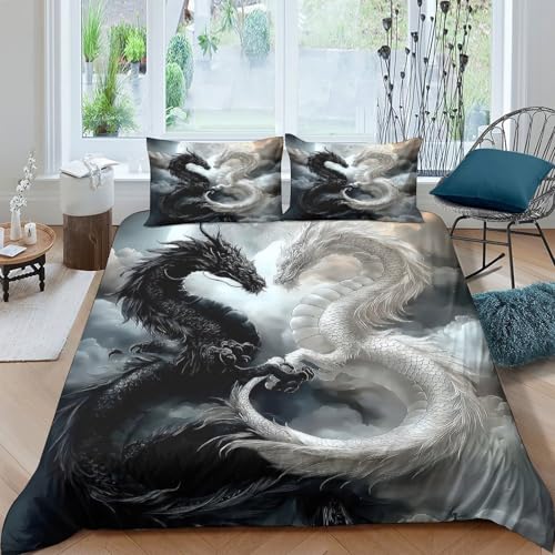 Parure de lit oiseau mythique fermeture éclair microfibre résistante