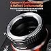 K&F Concept Lens Mount Adapter, Contax/Yashica (C/Y) Lens to Sony Alpha NEX E-Mount Camera