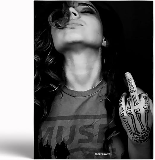 Stylish Wall ArtFemale Middle Finger Prints, Feminist