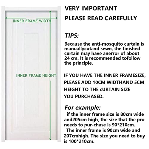 Oitflih Zanzariera Magnetica per Porta 80x190cm