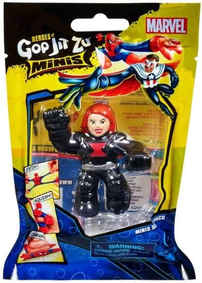 Heroes of Goo Jit Zu Marvel Mini Series 2.5 inch Stretchy Action Figures (Captain America, Captain Marvel & Black Widow (3 Pack))