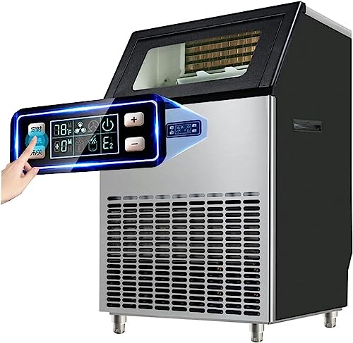 Ice Cube Makers, Ice Maker Machine Commercial, 120 Cubes Ready in 10-20Mins, 330Lbs in 24Hrs, Self-Cleaning Ice Cube Maker, Ice Machine for Home/Kitchen/Office/Bar,Tap Water