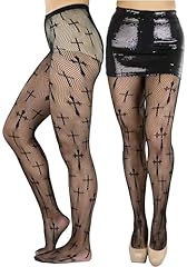 Gothic Cross Fishnet - Black