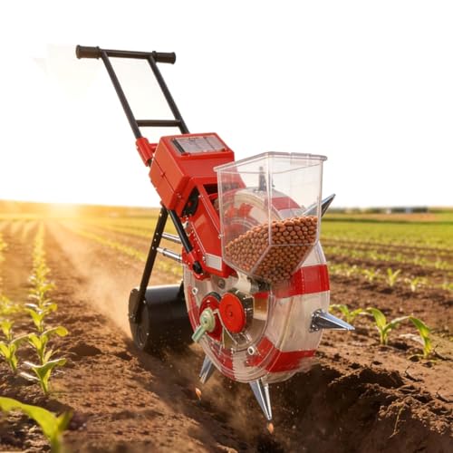 QIeCny Handgesämaschine (6–10 Düsen), Reihensämaschine Für Fahrantrieb, Saatabstand: 16–26 cm + Saaâ€¦ – Miniatur