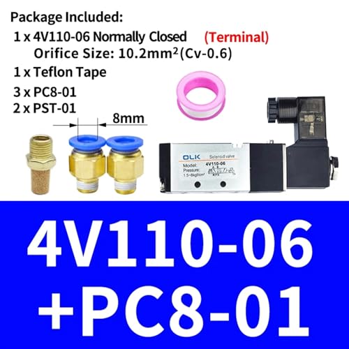 Électrovanne pneumatique 4V110-06 DC24V bobine cuivre durable - 3