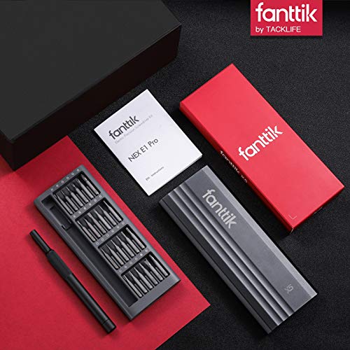 TACKLIFE fanttik Precision Screwdriver Set, 24 Magnetic Driver Bits Set, Pocket Manual Screwdriver Tool Set, Mini Screw driver, Repair Tool Kit for Electronics - X5