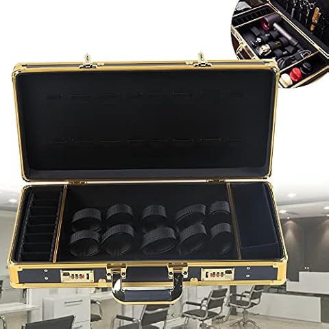 Professional Hair Storage Case, Large Barber Suitcase Hairdressing Tool Carry Hair Equipment Salon Storage Travel Carrying Case for Organize Clippers Trimmers Cover