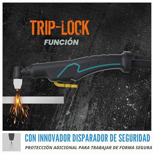 Cortador de plasma con compresor integrado Güde GPS-K de 2,5 m antorcha 8