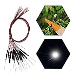 Evemodel L0603W 20pcs Prewired SMD LED 0603 White Light Emitting Diode 12V Pre-soldered Micro Litz Wired Leads...