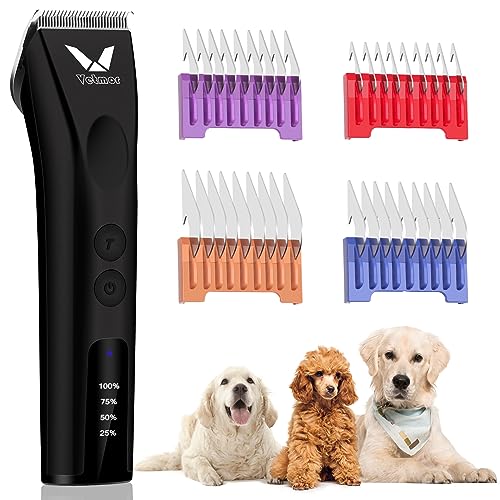 Professional Animal Pet Dog Cat and Horse Cordless Hair Clipper Grooming Kit with 5 in 1 Blade