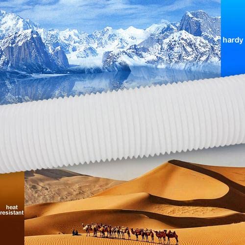 Klimaanlage Abluftschlauch, PVC flexibel Abluftschlauch für Klimagerät Ø150mm, Klimaanlage Schlauch Mit Schlauchverbinder, Für Mobile Klimaanlagen(Ø150mm, 1,5 M) (Weiß)