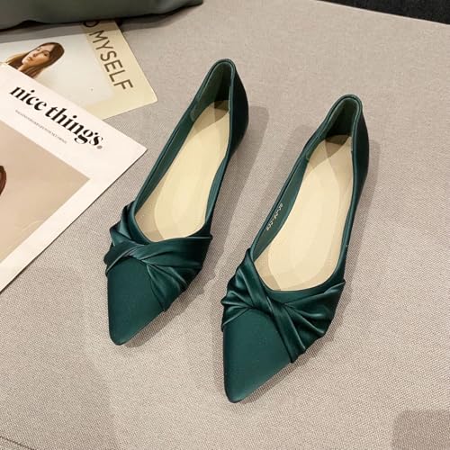 HIPPOSEUS Women's Pointed Toe Flats Shoes Comfort Dressy Shoes Slip on Wedding Shoes2