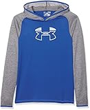 Sudadera tech con capucha Under Armour Tech Block Hoody Sudadera con Capucha, Niños, Azul (Ultra Blue), YXL