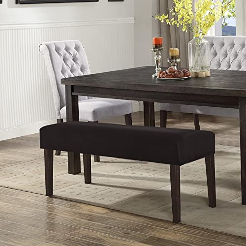 WOMACO Dining Room Bench Cover Stretch Spandex Upholstered Seat Cushion Slipcover for Kitchen - Seat Protector (Coffee, Large)