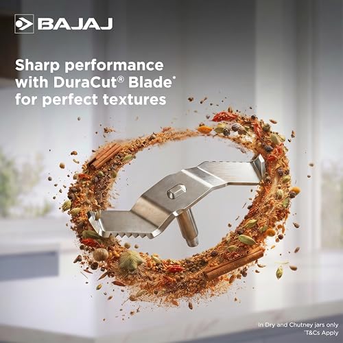 Image of Bajaj Military Series Rex 750W 4 Jar Mixer Grinder | DuraCut Blades | 2-In-1 Function Blade In Dry Jar | 2 Yrs Warranty 【Red /Black】