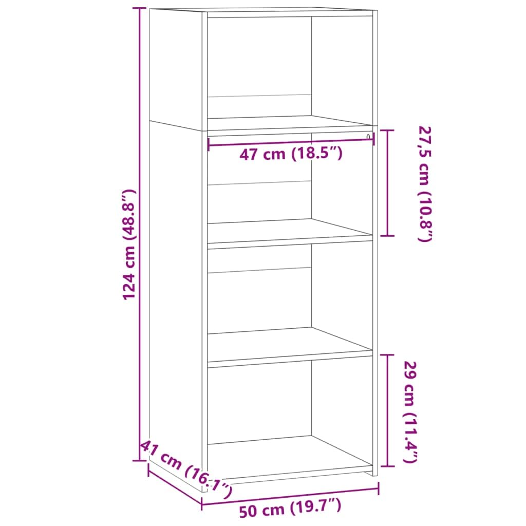 vidaXL Highboard, Sideboard mit Stauraum, Kommode Schrank für Wohnzimmer, Anrichte Beistellschrank Mehrzweckschrank, Weiß Holzwerkstoff