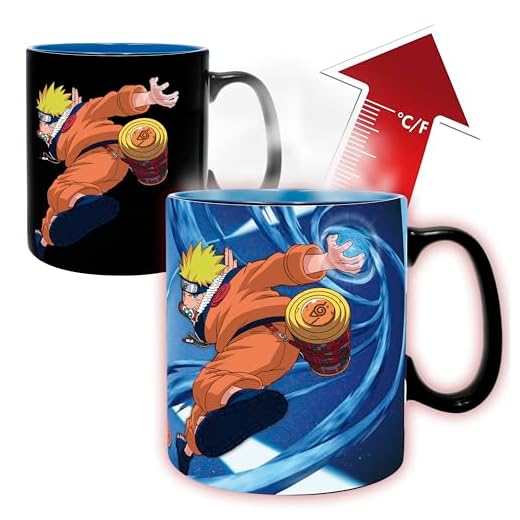 NARUTO - Mug Heat Change - 460 ml- Naruto & Sasuke - cardboard