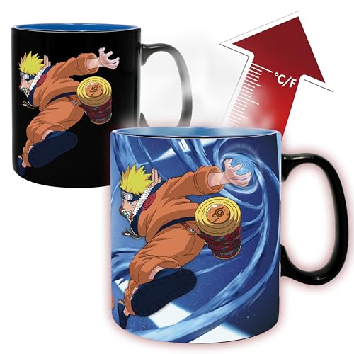 NARUTO - Mug Heat Change - 460 ml- Naruto & Sasuke - cardboard