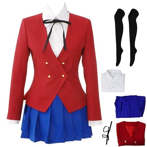 Lmetsky Women Outfit Costume School Uniform Halloween Women - Red(without Wig) - Small