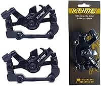 Kit 2 Pinças de Freio Disco Com Pastilhas Dianteira e Traseira Mecânica Bicicleta Mtb X-Time