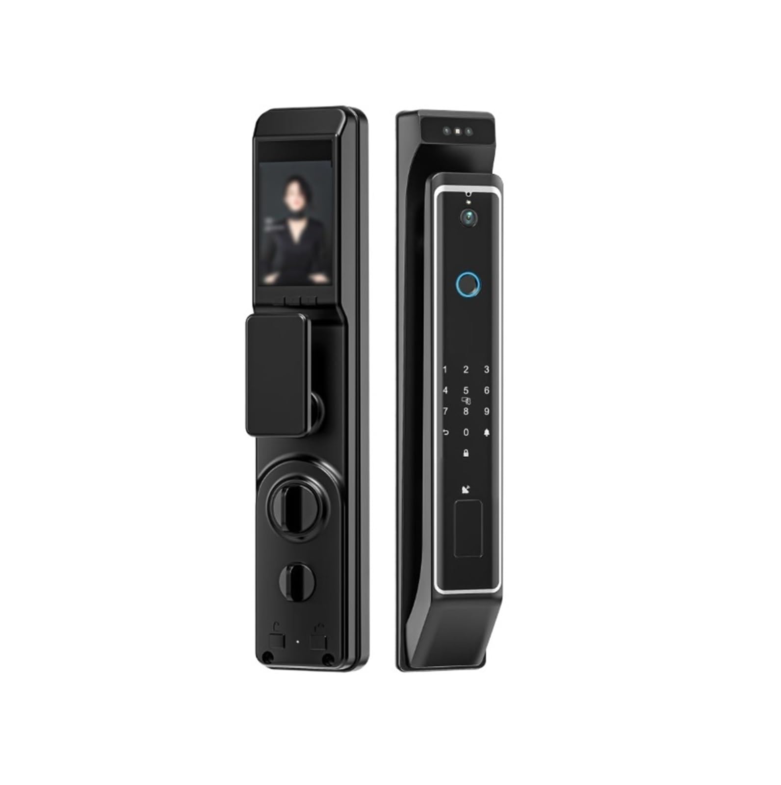 Serrure de porte intelligente à reconnaissance faciale avec empreinte digitale, serrure de porte d'entrée sans clé avec caméra, pour maison, bureau, hôtel, serrure de porte intelligente