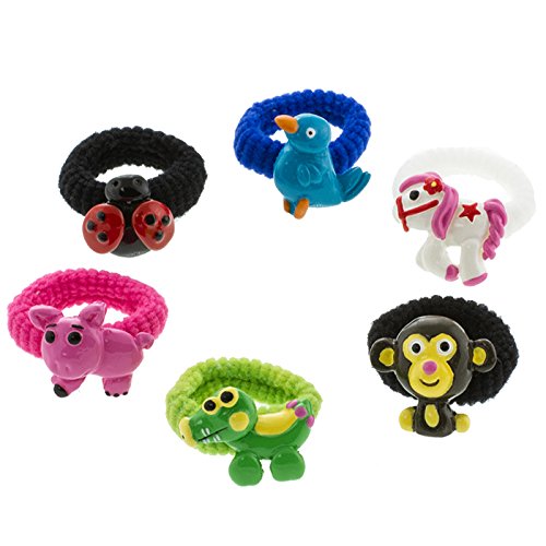 HAARallerliebst Girls Hair Scrunchies Set (6 Pieces, Small animals, 1 count (Pack of 6) - Image 2