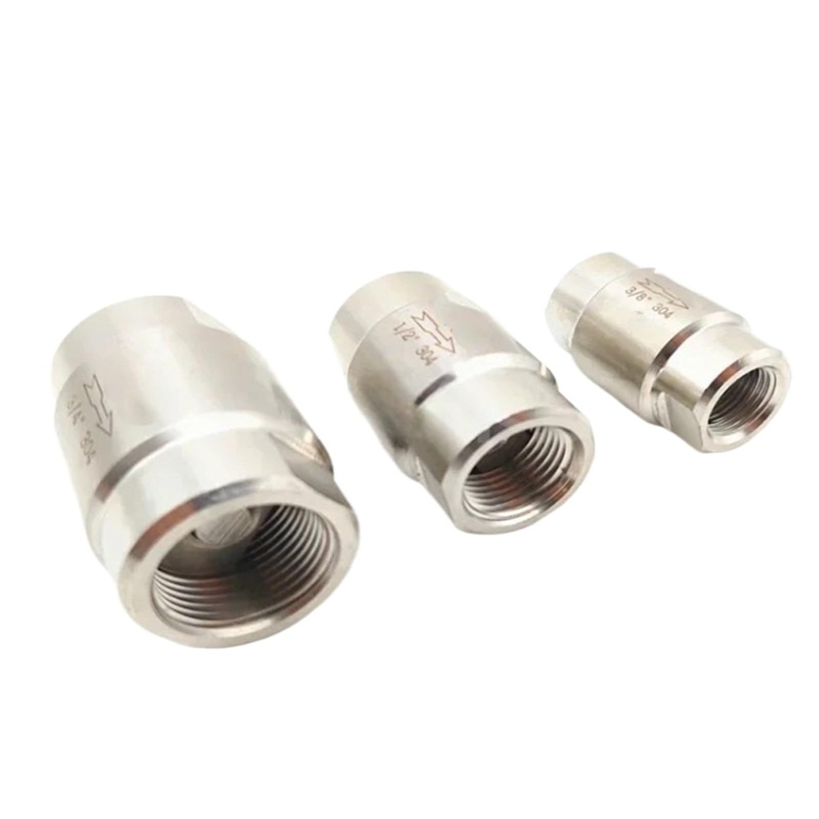 1/8" 1/4" 3/8" 1/2" 3/4" 1" BSP Femmina Inox Valvola di Ritegno unidirezionale Non-Retrorun(3/4")