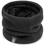 [AOY] ネックウォーマー メンズ レディース かつてない着け心地 裏ボア 小顔に見える 超柔らかい 耐寒性 ふわふわ 防寒対策 ネックカバー 保温防寒 スポーツ スキー 旅行 自転車 通勤 通学 男女兼用 (ブラック)