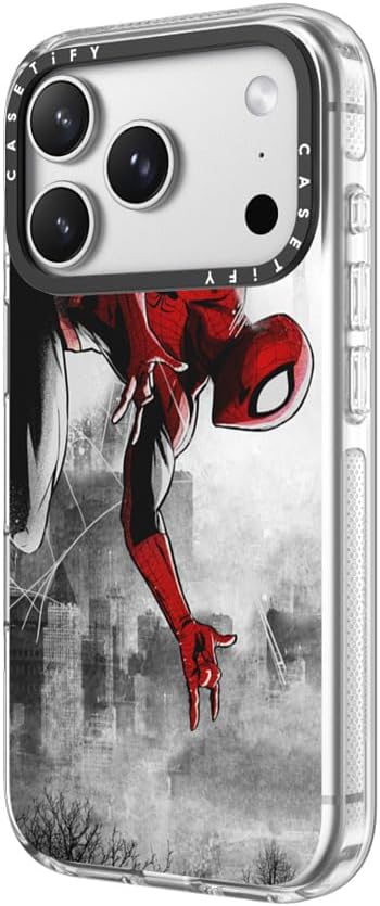 CASETiFY Clear iPhone 17 Pro Max Case [Marvel Colab/Not Yellowing/Magsafe / 6.6 ft. 3X Military Grade Drop Protection] - Spider-Man VS - Clear