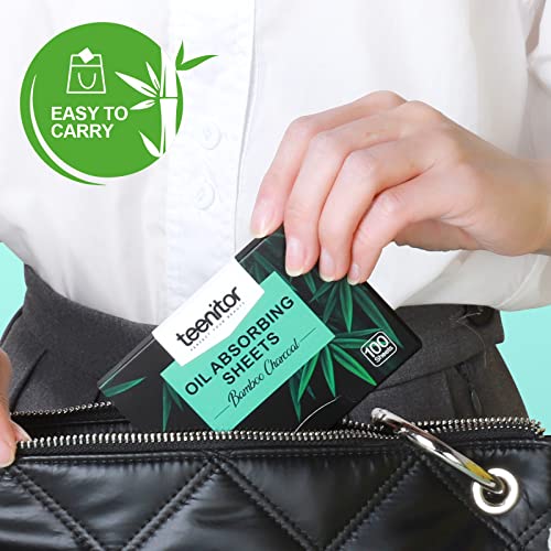 1200 Sheets Natural Blotting Paper For Oily Skin With Bamboo Charcoal, Oil Blotting Sheets For Face, Makeup Blotting Paper, 3 7/8" And 2.75" #TOP6