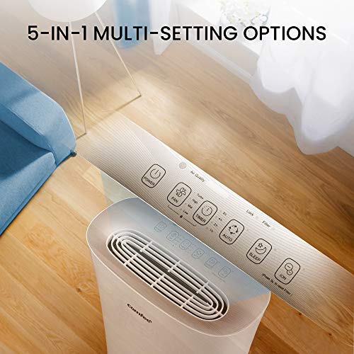 COMFEE' Air Purifier with True HEPA Filter, CADR 210m³/h for Home Large Room 45m², 4 Speeds, 8H Timer & Quiet Sleep Mode, Intelligent Air Cleaner for Allergies, Pollen, Smoke, Odors, Dust & Pet Dander - Image 2