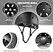 Skateboard/Skate Protection Pads Set with Helmet-SymbolLife Helmet with 6pcs Elbow Knee Wrist Pads for Kids Youths BMX/Cycling/Rollerblading for Head M (20.5-22.4 inch) Black