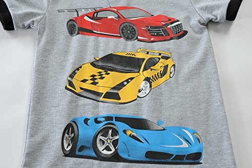 DDSOL Toddler Boys Pajamas Summer Pjs Kids Short Sets Baby Sleepwear Truck Car Soccer Jammies 2-7 Years4