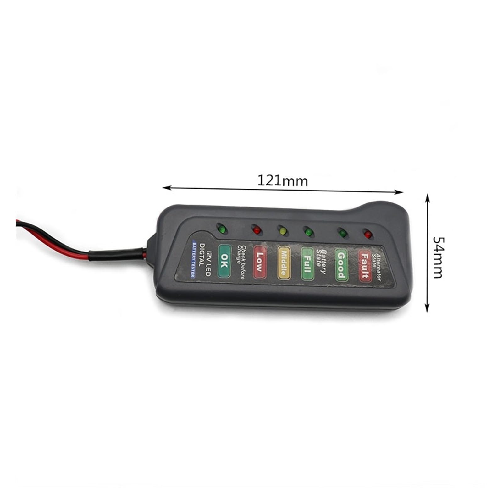 Mini 12V Car Battery Tester Digital Alternator Tester 6 LED Lights Display Car Diagnostic Tool Auto Battery Tester For Car Motor Cheerfully