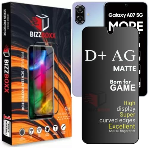Image of D+ AG Matte Tempered Glass Screen Guard Protector Compatible With Samsung A07 | F07 | M07 Anti Fingerprint Gaming Special Temper With Camera Cut (Sam A07 /F07 /M07-6.7 Inch)- Pack of 1