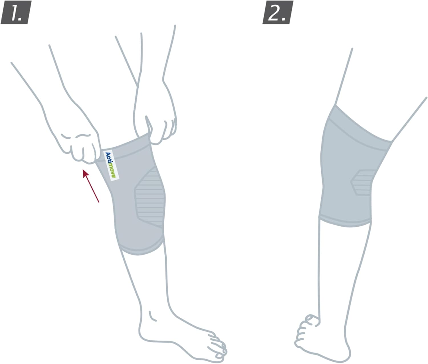 Actimove Everyday Supports Mild Knee Support - Mild Support, Lightweight, Easy to Apply for Slightly Swollen and Aching Knees – White, Large