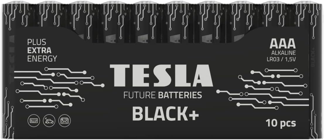 Tesla Aaa Black+ LR03 Batteries - 10pcs