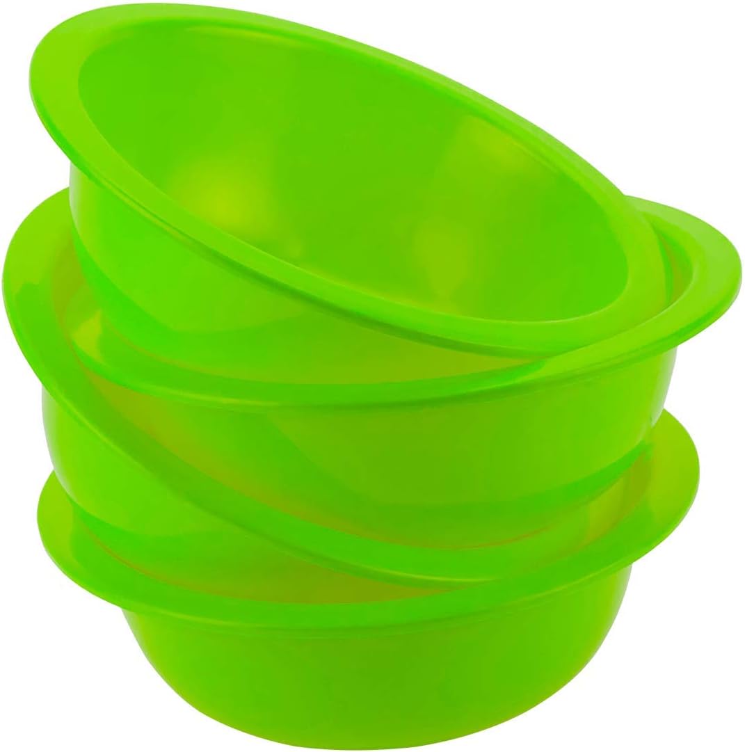 ❤ Crazy Deals DecorRack Set of 4 Cereal Bowls, Soup Bowl for Salad, Fruit, Dessert, Snack, Small Serving and Mixing Bowls, BPA Free - Plastic, Shatter Proof and Unbreakable, Green, 28 oz (Set of 4)