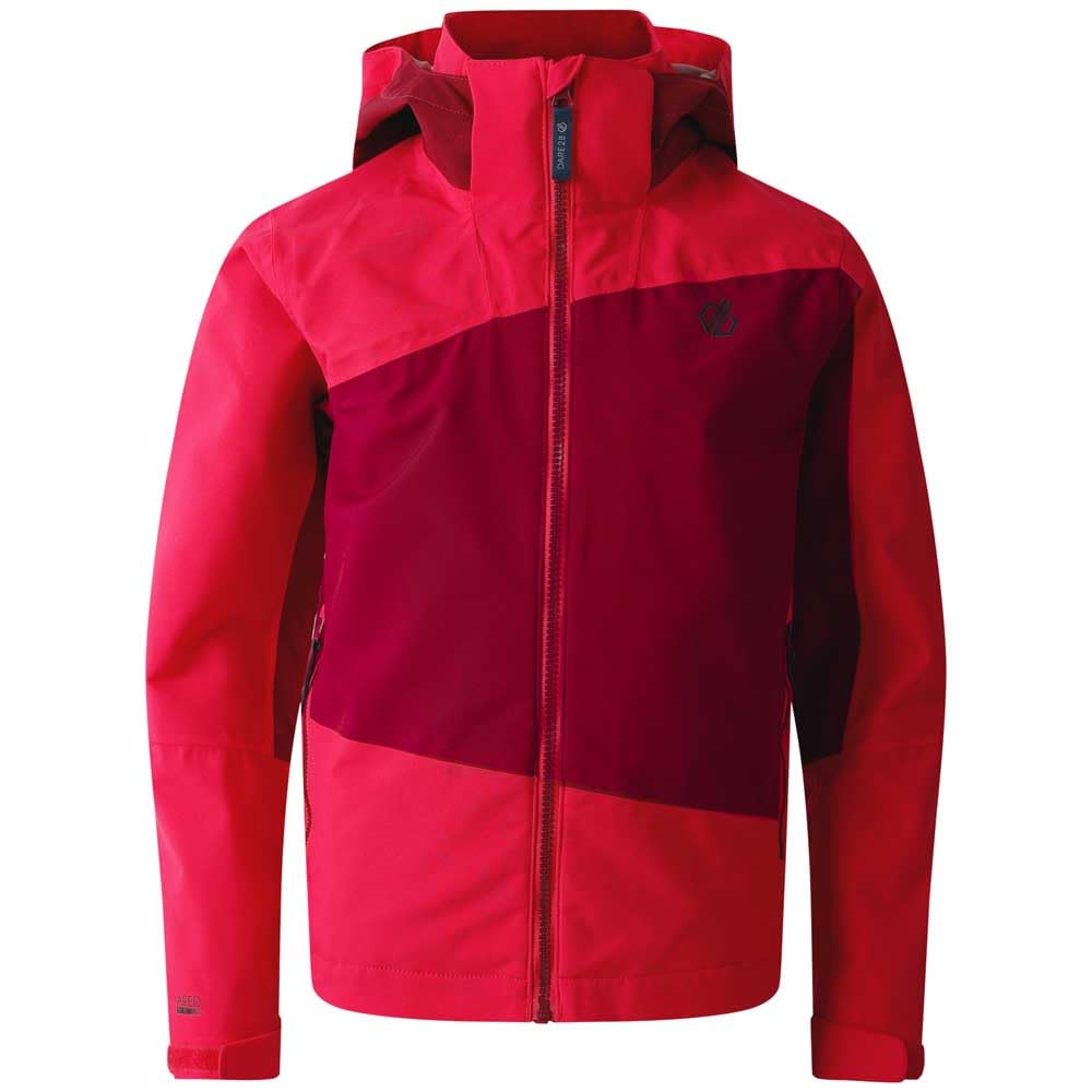 Dare2b Uni Kinder Kids Explore Ii Jacket Mountain Active Waterproof Shell Wasserdichte, Rose, 3-4 Jahre EU