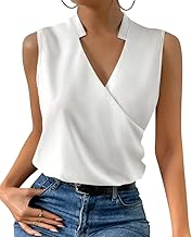 ORANDESIGNE Women's chic and elegant tank top, blouse, sexy blouse, loose top, summer sleeveless t-shirt, flowing V-neck, fashion, casual, classic shirt, tank top, work camisole