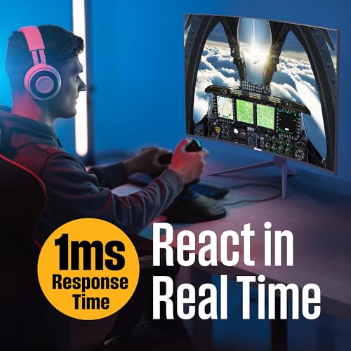 Image of Westinghouse 32 Inch Curved Gaming Monitor, FHD 1080P, 3000:1 Contrast Ratio, 118% sRGB, 1500R, 165Hz, 1ms, AMD FreeSync, Eyecare, for PC Games with Built-in Speakers, DisplayPort, HDMIx2