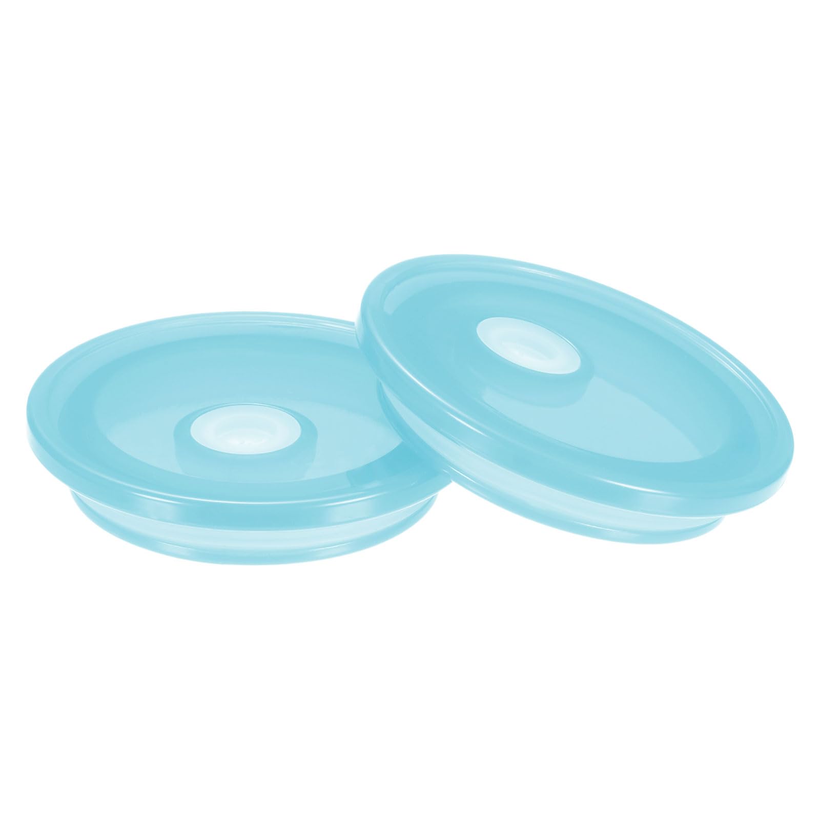 TIXIPEM 2.75IN Acrylic Lids for Stanley [2PCS] - Reusable Replacement Lid Use for 16 oz Glass Cups with Straws & Iced Coffee Cup & Tumbler Cup & Whiskey Beer Drinking Glasses [Sky Blue]