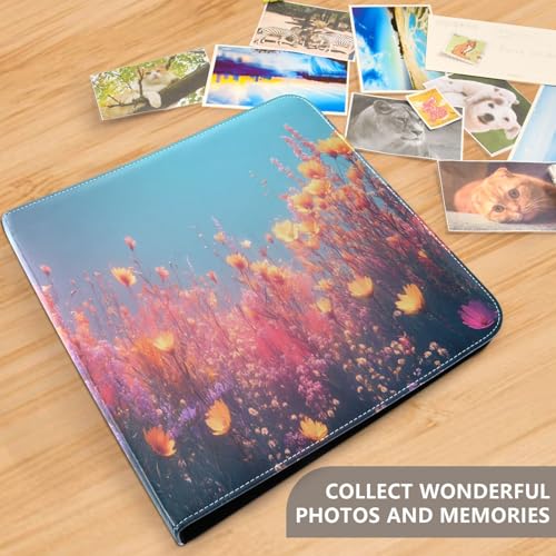 Álbum de fotos DIY con páginas autoadhesivas, encuadernador de 3 anillos, 40 páginas, tamaño 11.8 x 11.2 pulgadas miniatura 5