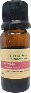 Óleo Essencial de Palmarosa 100% Puro e Natural, Aromaterapia, Difusor, Massagem Pura Botânica