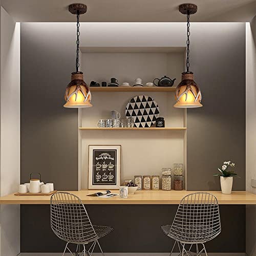 Suspension en verre d'exception style bois de cerf et douille E27