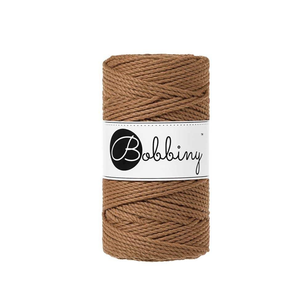 Bobbiny Cordino Macramè Jumbo 9mm, Cotone Riciclato, 100m, Colore Bordeaux, Certificato Oeko-Tex