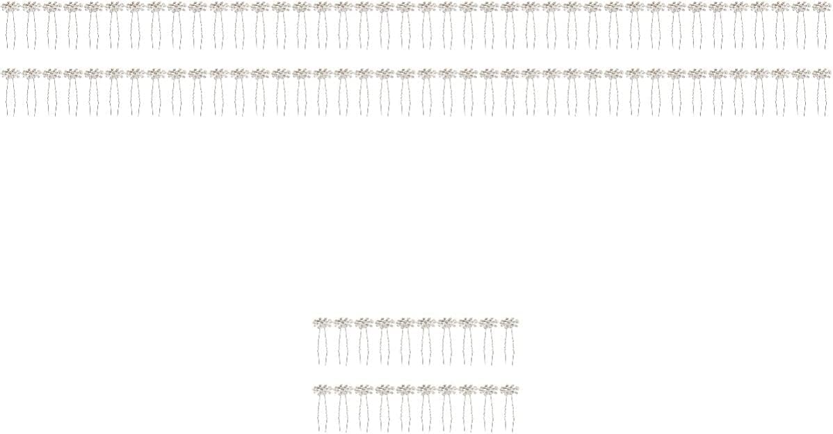 Forcine for capelli ， Fermagli for capelli for donna ， 40 pezzi Copricapo Spose Elegante Forcella Capelli Spilla da sposa Accessorio Ragazze Perle Chic Updo Chignon Gypsophila Damigelle d'onore Fiore