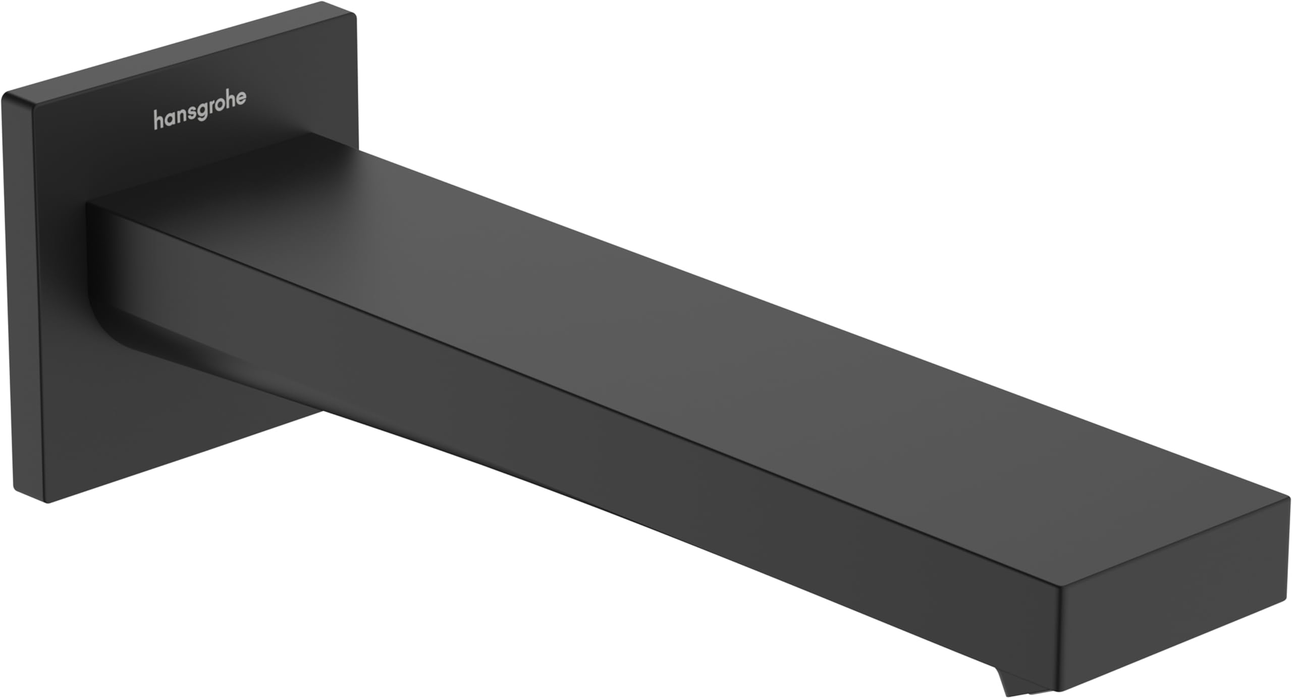 Bec bain déverseur hansgrohe Tecturis E : finies les éclaboussures de robinet noir mat
